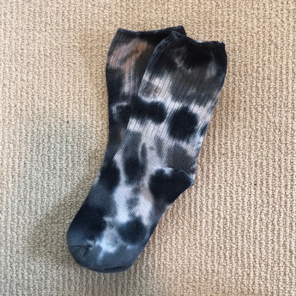 Black and White Tie Dye Socks